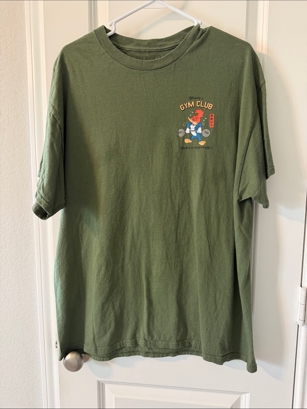 riot society Olive Green Gym Club Graphic Tee
